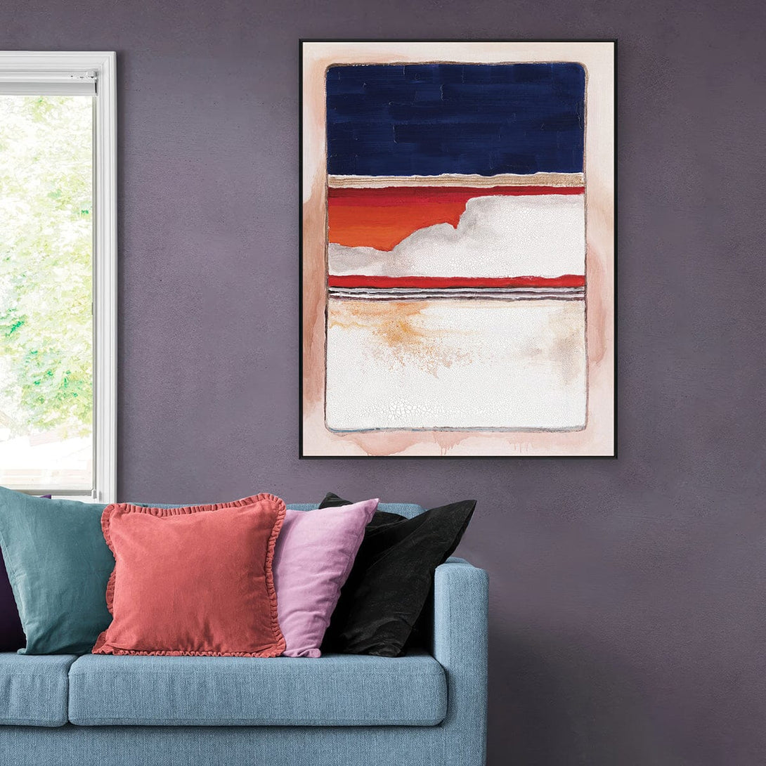 Midnight Layers-Blue & Red Abstract #I1711 Painting artwepaint 