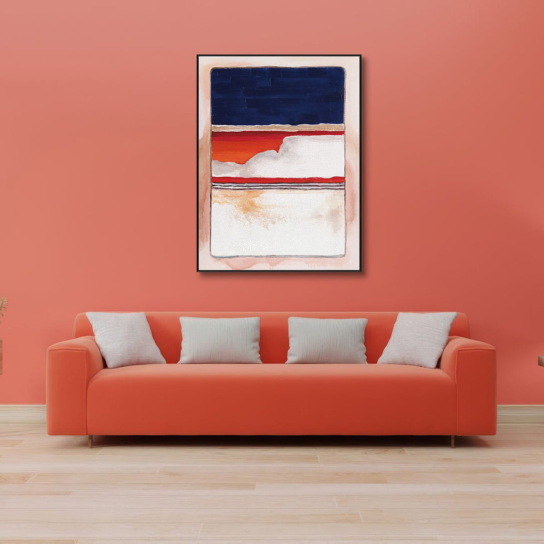 Midnight Layers-Blue & Red Abstract #I1711 Painting artwepaint 