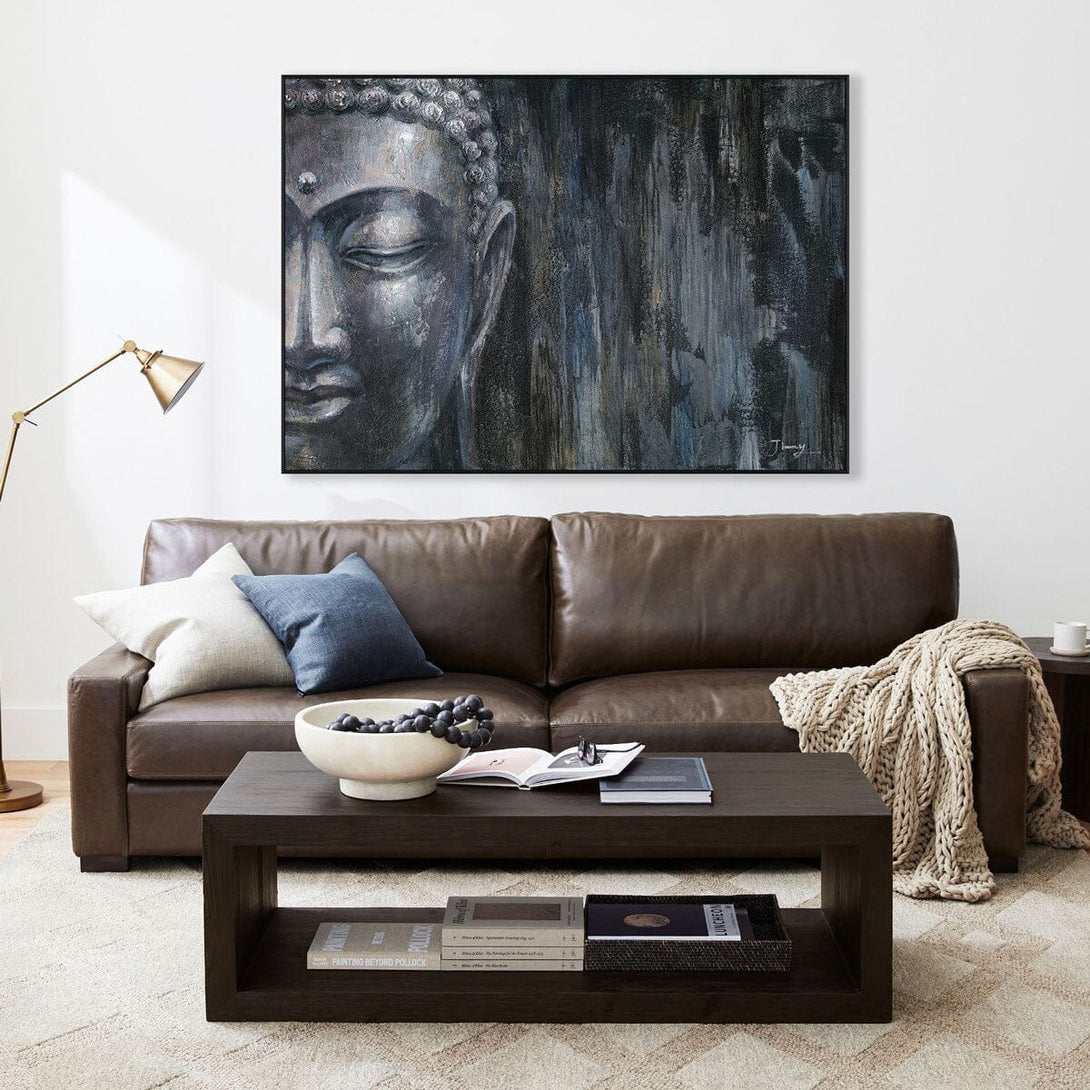 Midnight Serenity - Blue Abstract Buddha #H8154 Painting artwepaint 