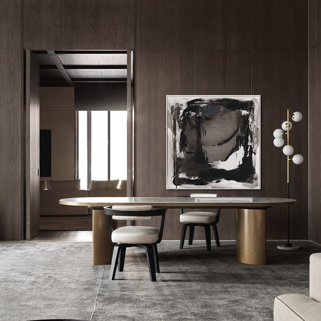 Midnight Symphony-Monochrome Abstract Expressionism #M5513 Painting artwepaint 