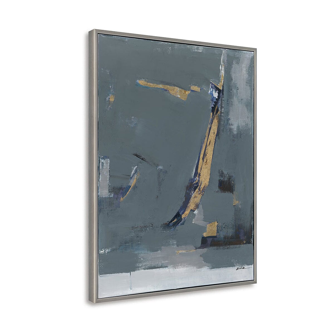 Midnight Trace – Blue Grey Abstract Painting#M6882 Painting artwepaint 