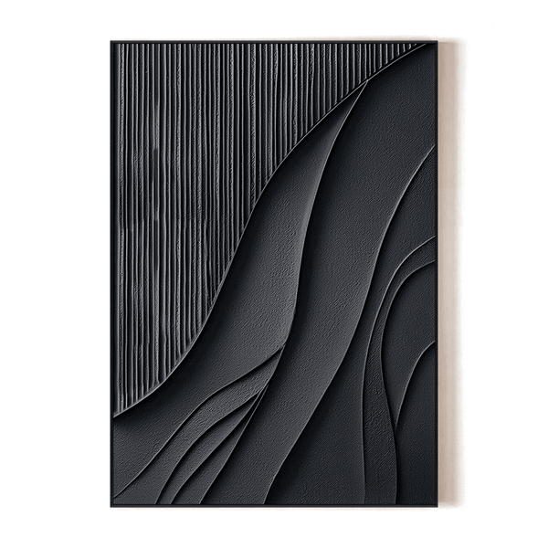 Midnight Waves – Black Textured Abstract Painting #PIS6(26) Painting artwepaint 