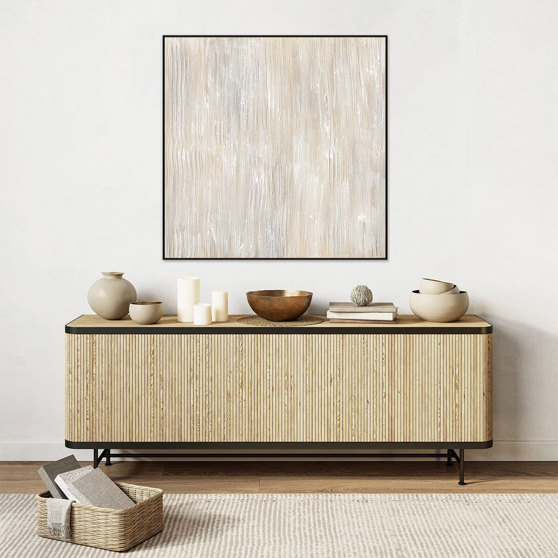 Minimal Beige Texture - Vertical Lines Art #M4789 Painting artwepaint 