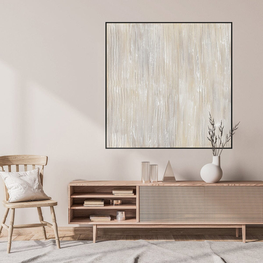 Minimal Beige Texture - Vertical Lines Art #M4789 Painting artwepaint 