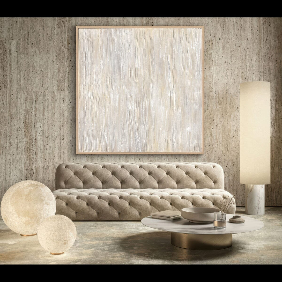 Minimal Beige Texture - Vertical Lines Art #M4789 Painting artwepaint 