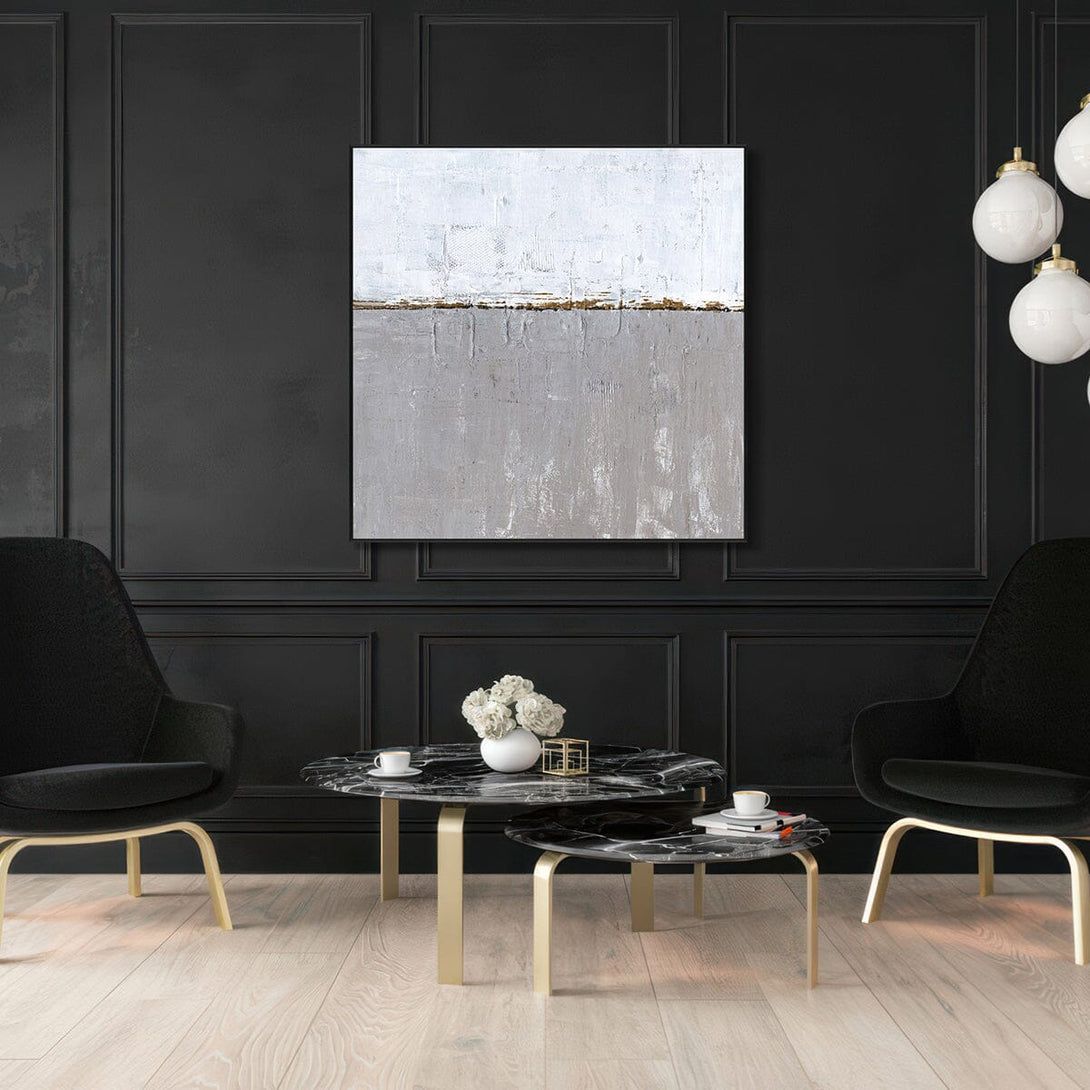 Minimal Grey Horizon - Abstract Painting #H8374 Painting artwepaint 