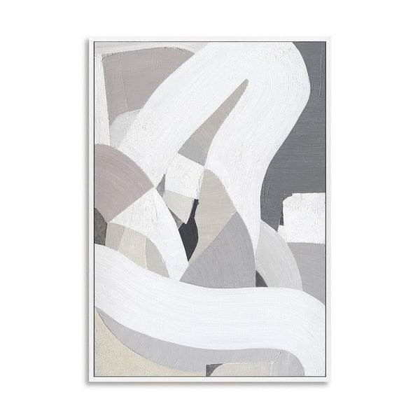 Mist Flow - Grey & White Abstract Texture Painting#L5741 Painting artwepaint 
