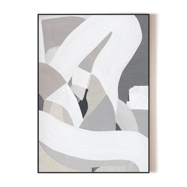 Mist Flow - Grey & White Abstract Texture Painting#L5741 Painting artwepaint 