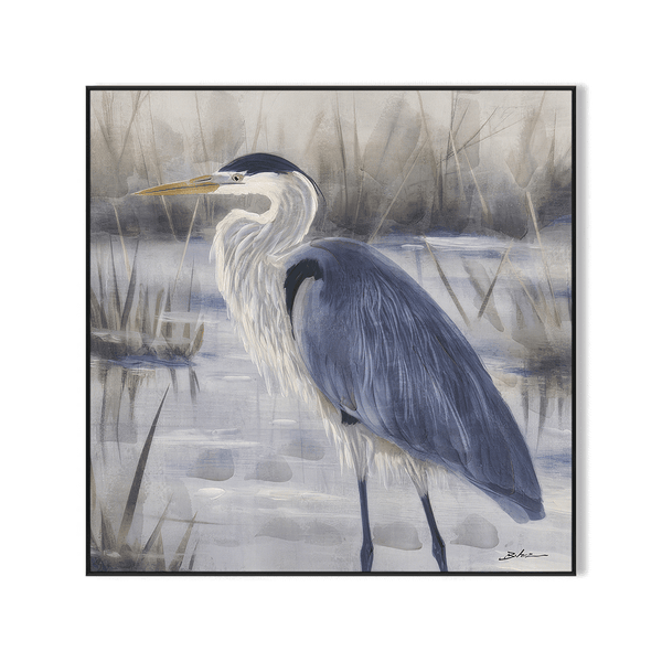 Mist Gaze - Blue Grey Heron Oil Painting#M6916 Painting artwepaint 