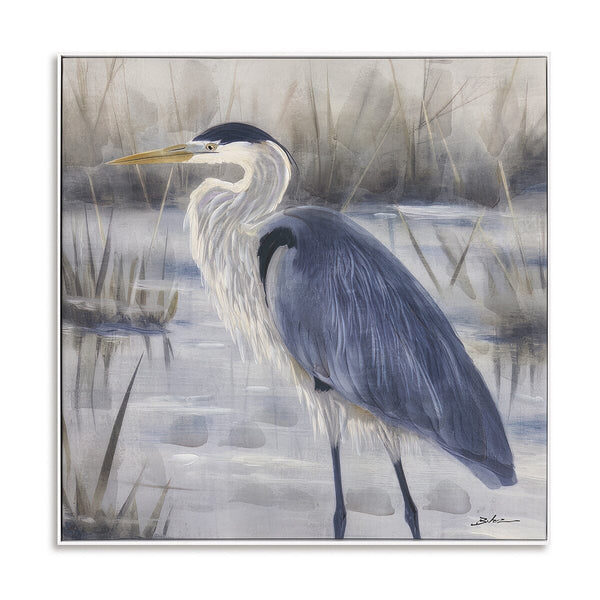 Mist Gaze - Blue Grey Heron Oil Painting#M6916 Painting artwepaint 