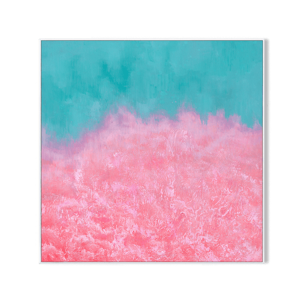 Misty Bloom - Pink & Aqua Abstract #J1548 Painting artwepaint 