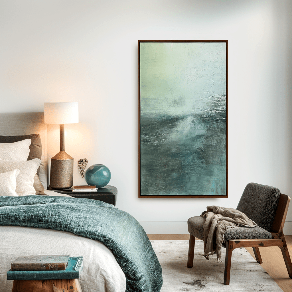 Misty Depth – Green Abstract Painting #49 Painting artwepaint 