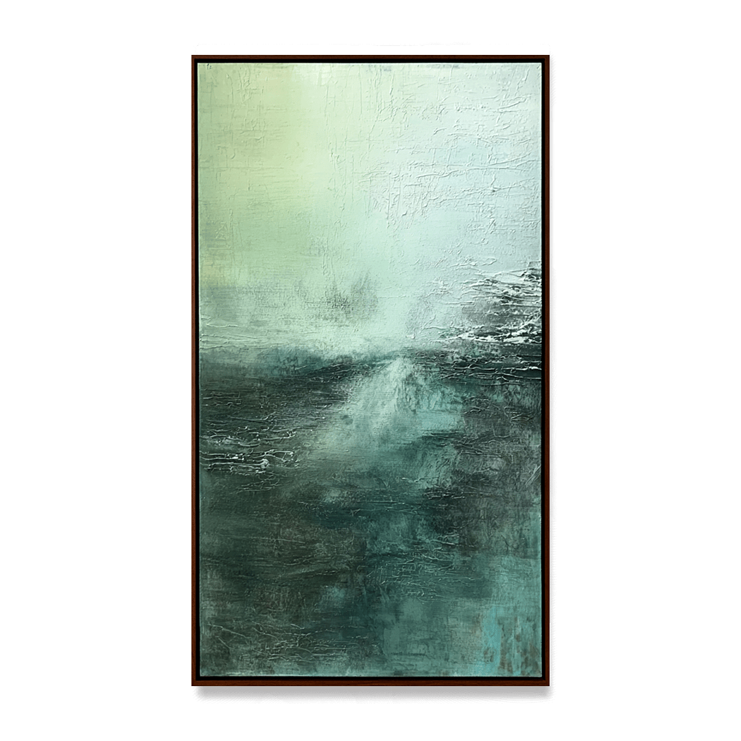 Misty Depth – Green Abstract Painting #49 Painting artwepaint 