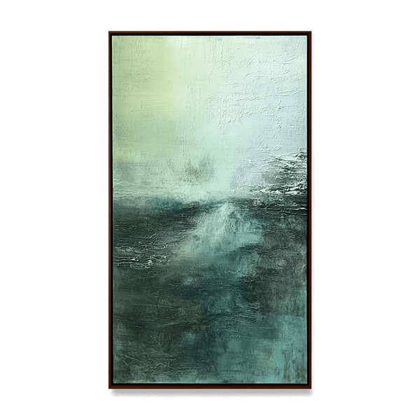 Misty Depth – Green Abstract Painting #49 Painting artwepaint 
