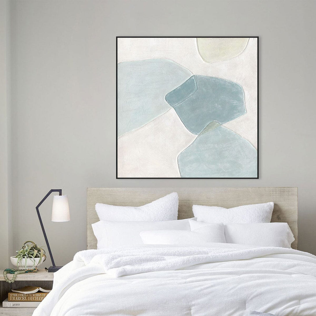 Misty Sea-Teal Abstract Painting#M4716 Painting artwepaint 