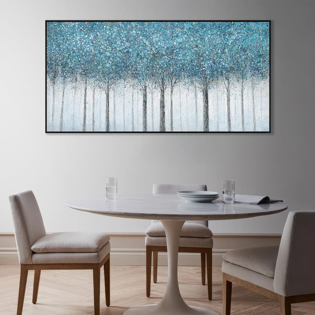 Misty Symphony-Blue Forest Painting #J4193 Painting artwepaint 