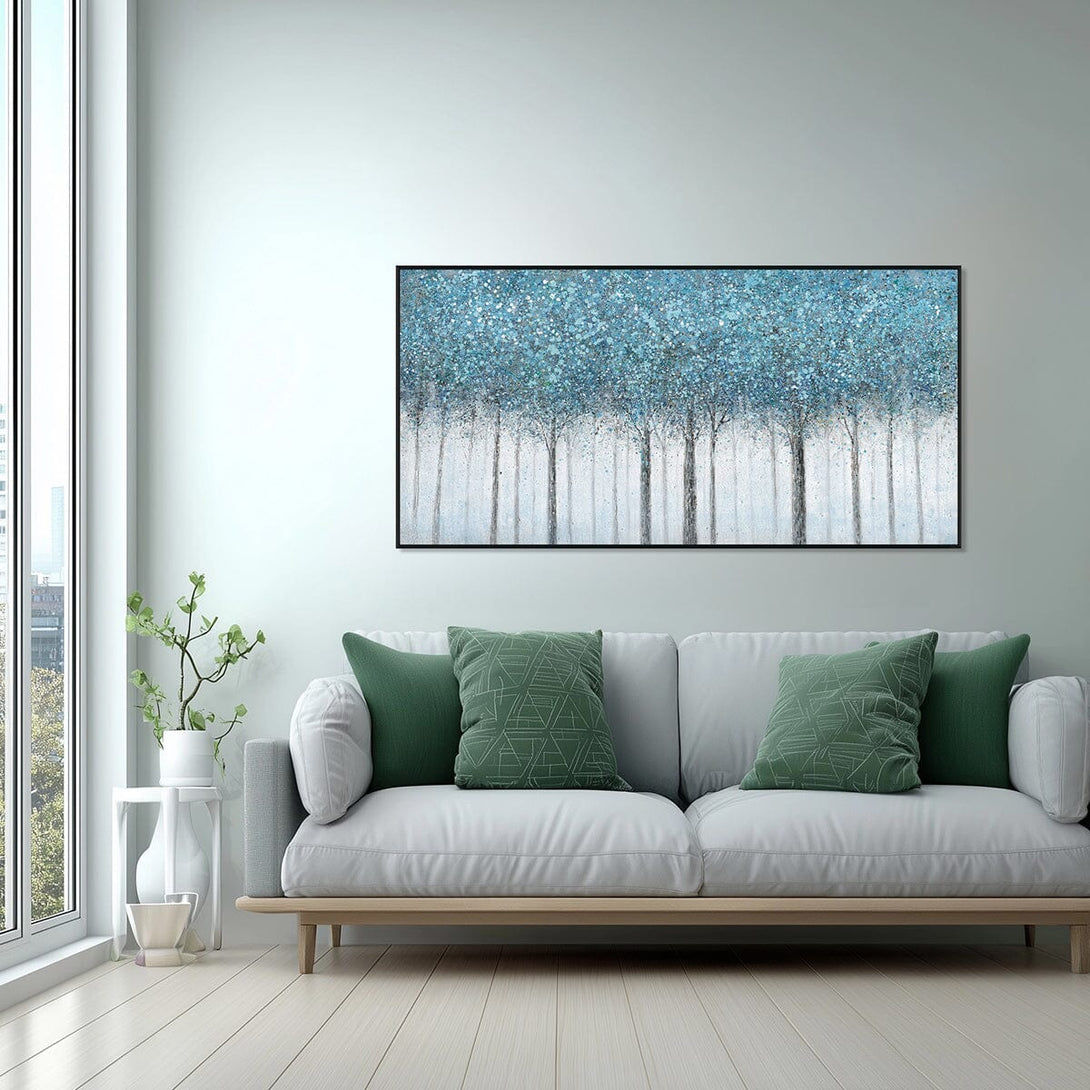 Misty Symphony-Blue Forest Painting #J4193 Painting artwepaint 