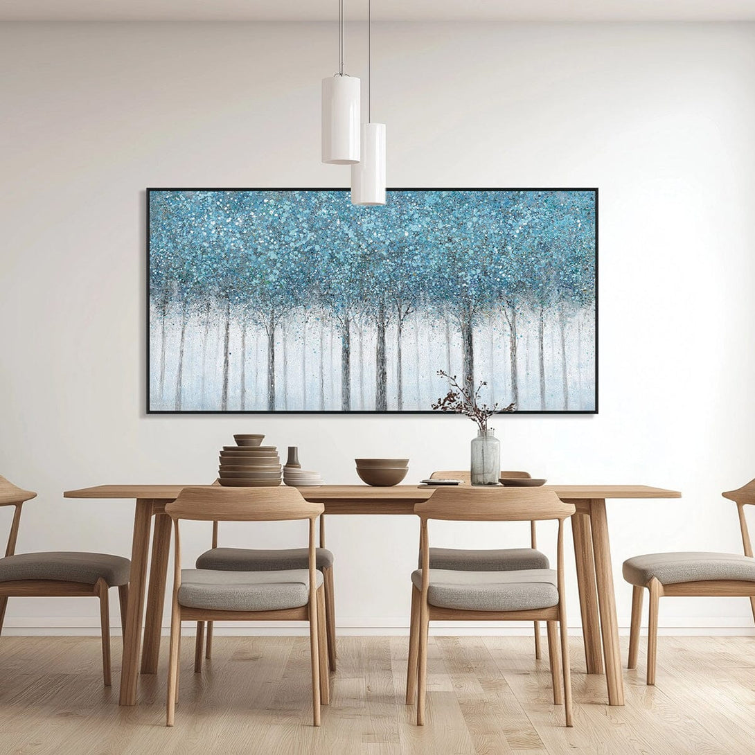 Misty Symphony-Blue Forest Painting #J4193 Painting artwepaint 