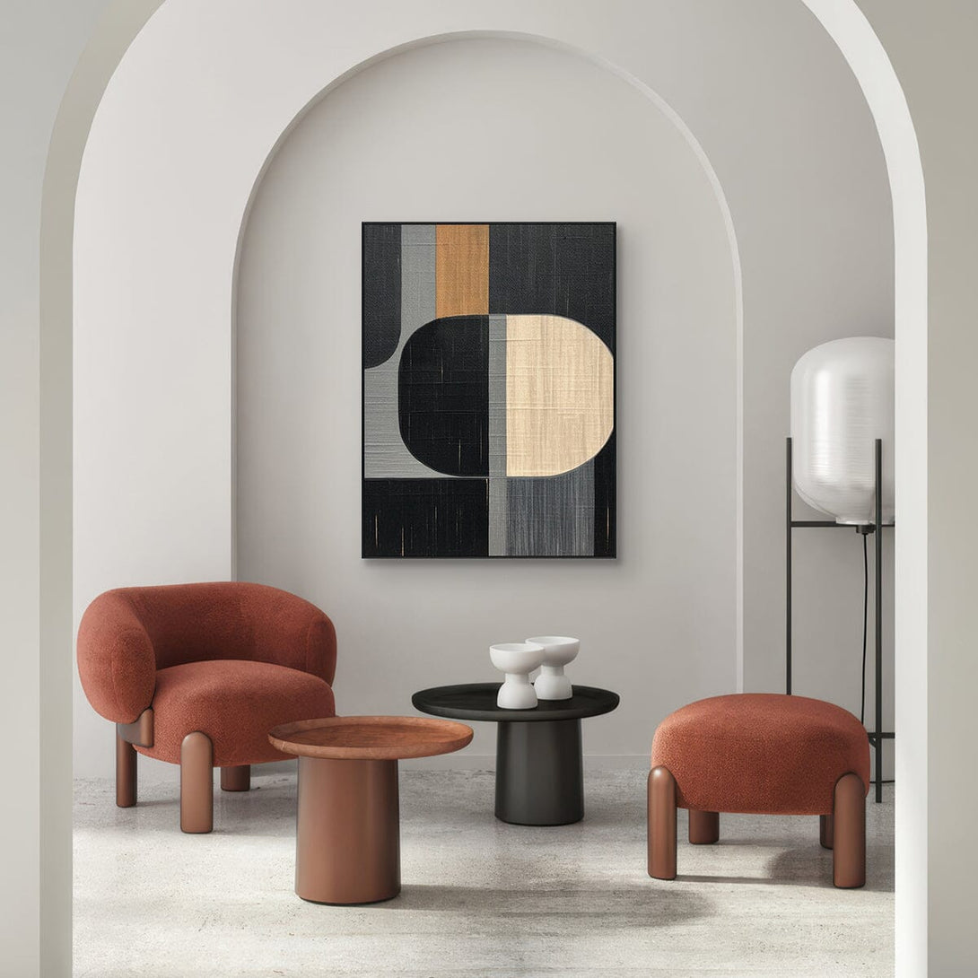 Modern Blocks – Geometric Abstract Painting #MH1214(106) Painting artwepaint 