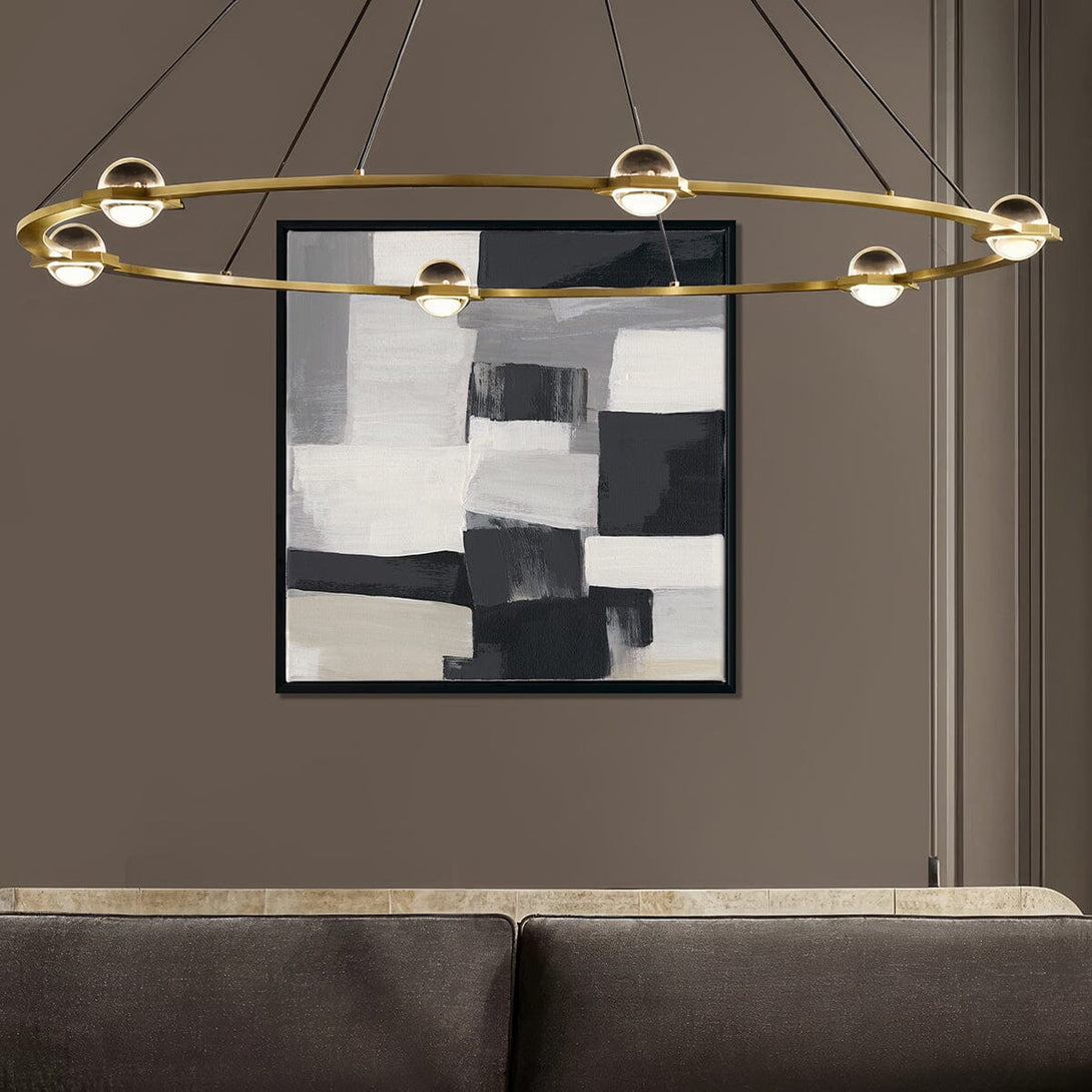 Monochrome Blocks - Black & Grey Abstract Painting #M4700 Painting artwepaint 