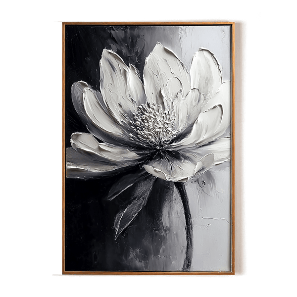 Monochrome Bloom – Black and White Lotus Painting #awp15 Painting artwepaint 