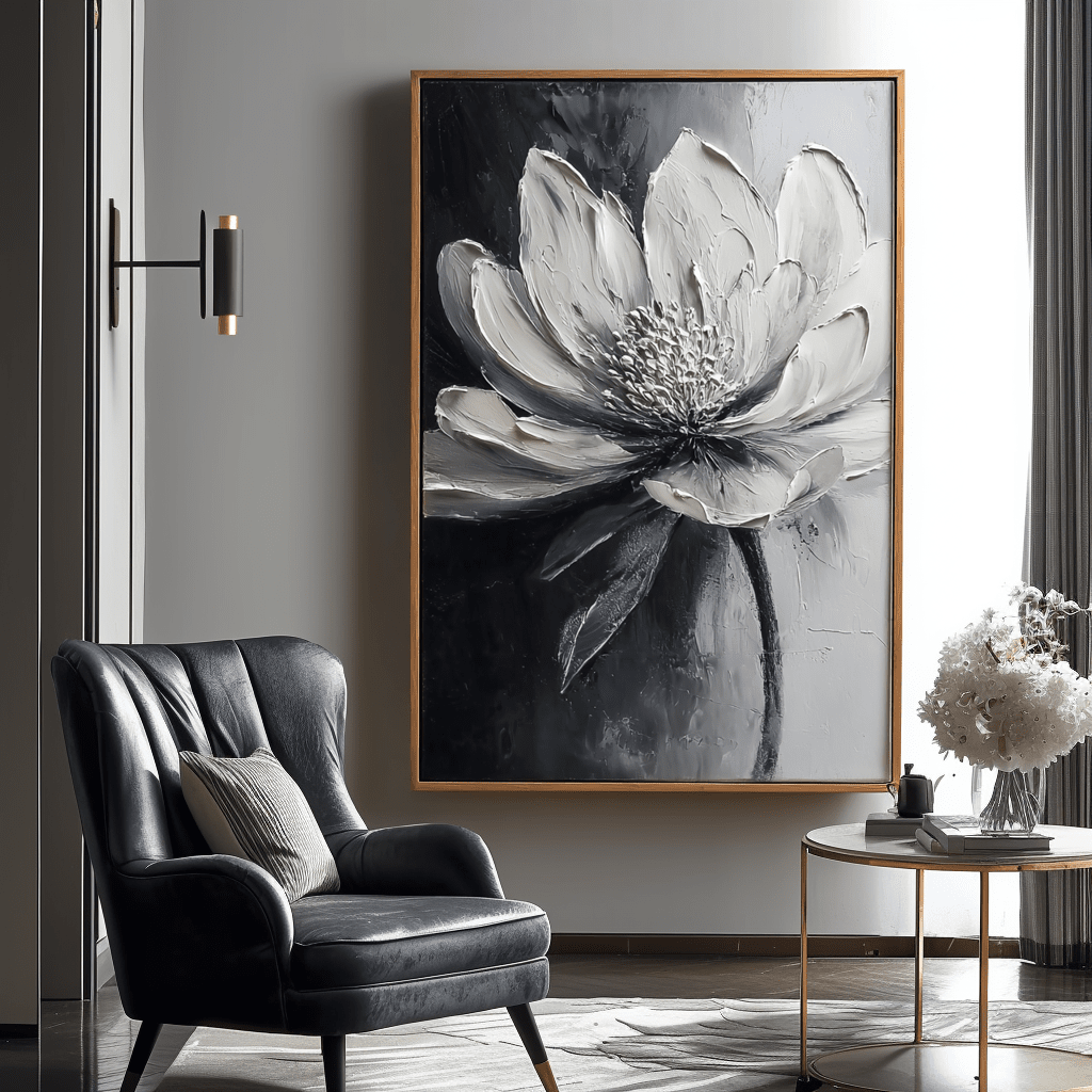Monochrome Bloom – Black and White Lotus Painting #awp15 Painting artwepaint 