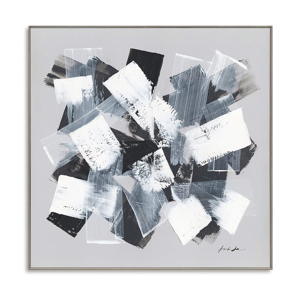 Monochrome Burst-Black & White Abstract Painting #P5594 Painting artwepaint 