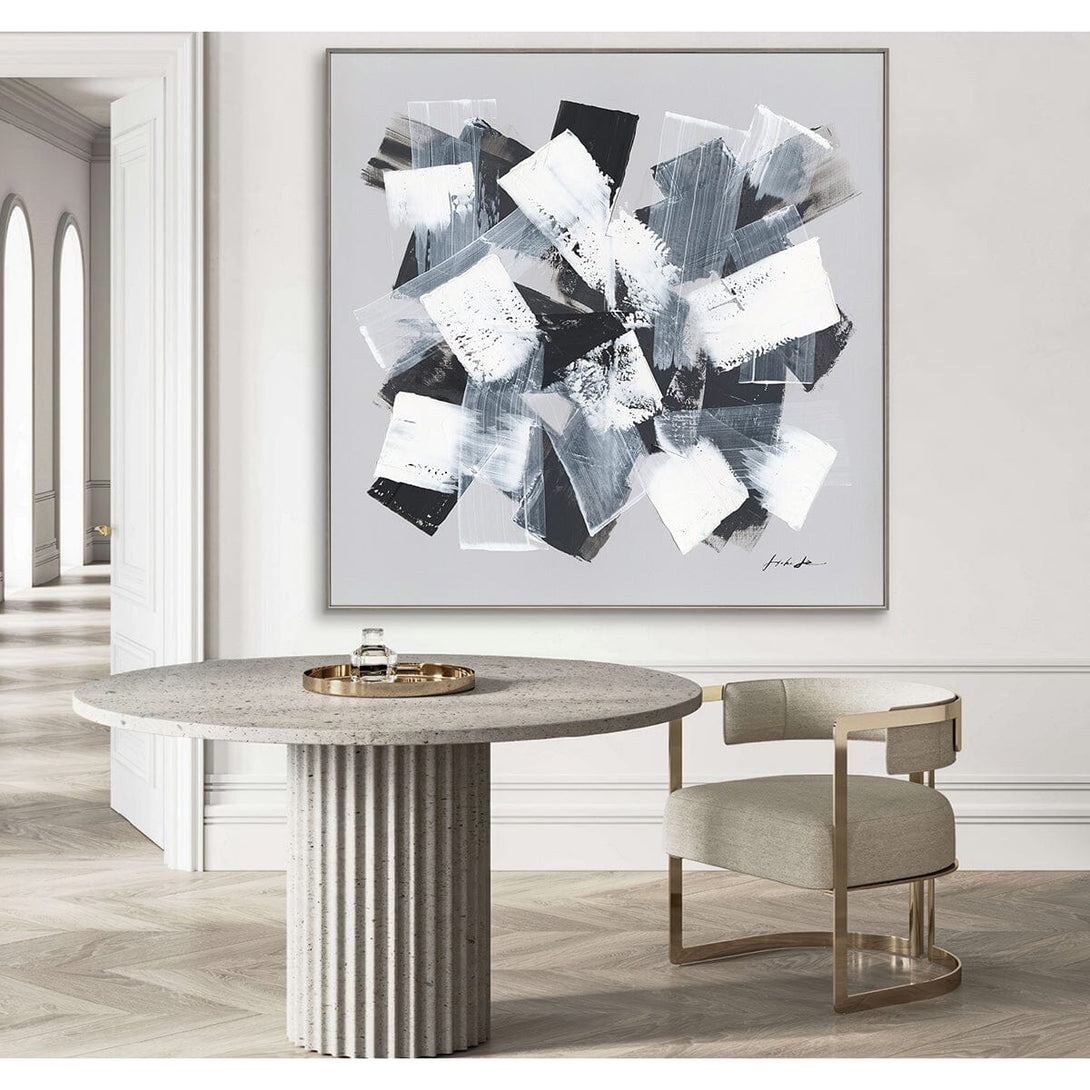 Monochrome Burst-Black & White Abstract Painting #P5594 Painting artwepaint 