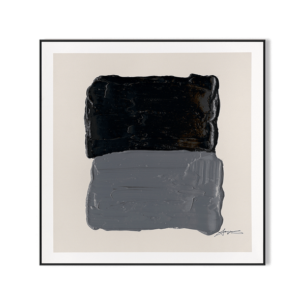 Monochrome Dialogue - Minimalist Abstract Blocks #M8073 Painting artwepaint 