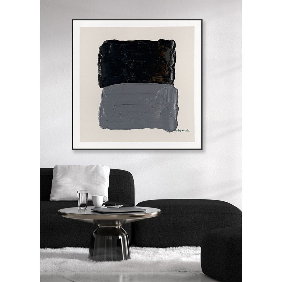 Monochrome Dialogue - Minimalist Abstract Blocks #M8073 Painting artwepaint 