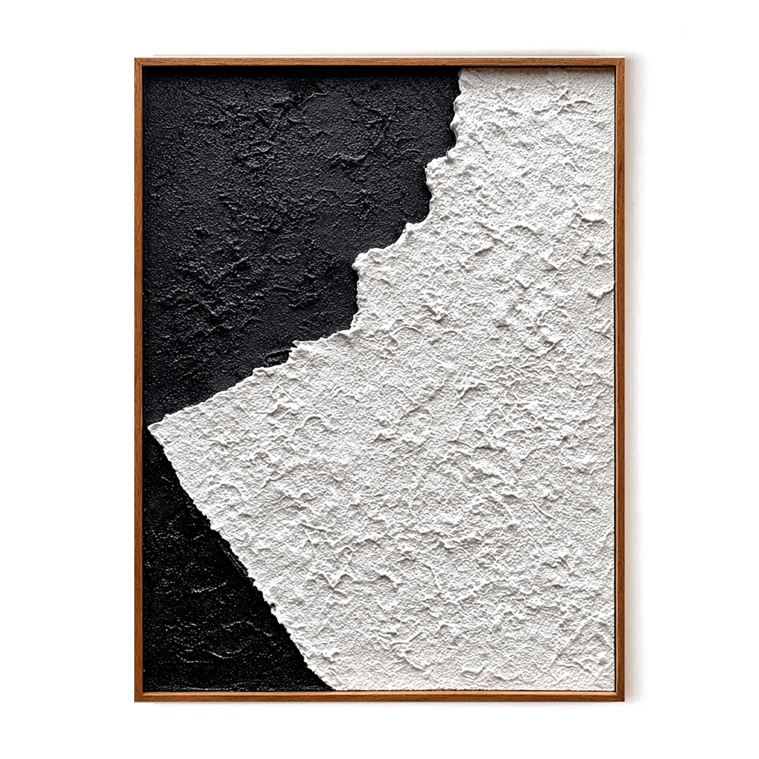 Monochrome Divide – Black and White Textured Painting #93026 Painting artwepaint 