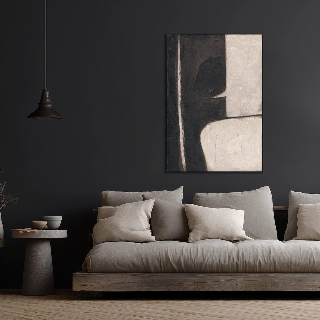 Monochrome Edge - Textured Abstract #R1016 Painting artwepaint 