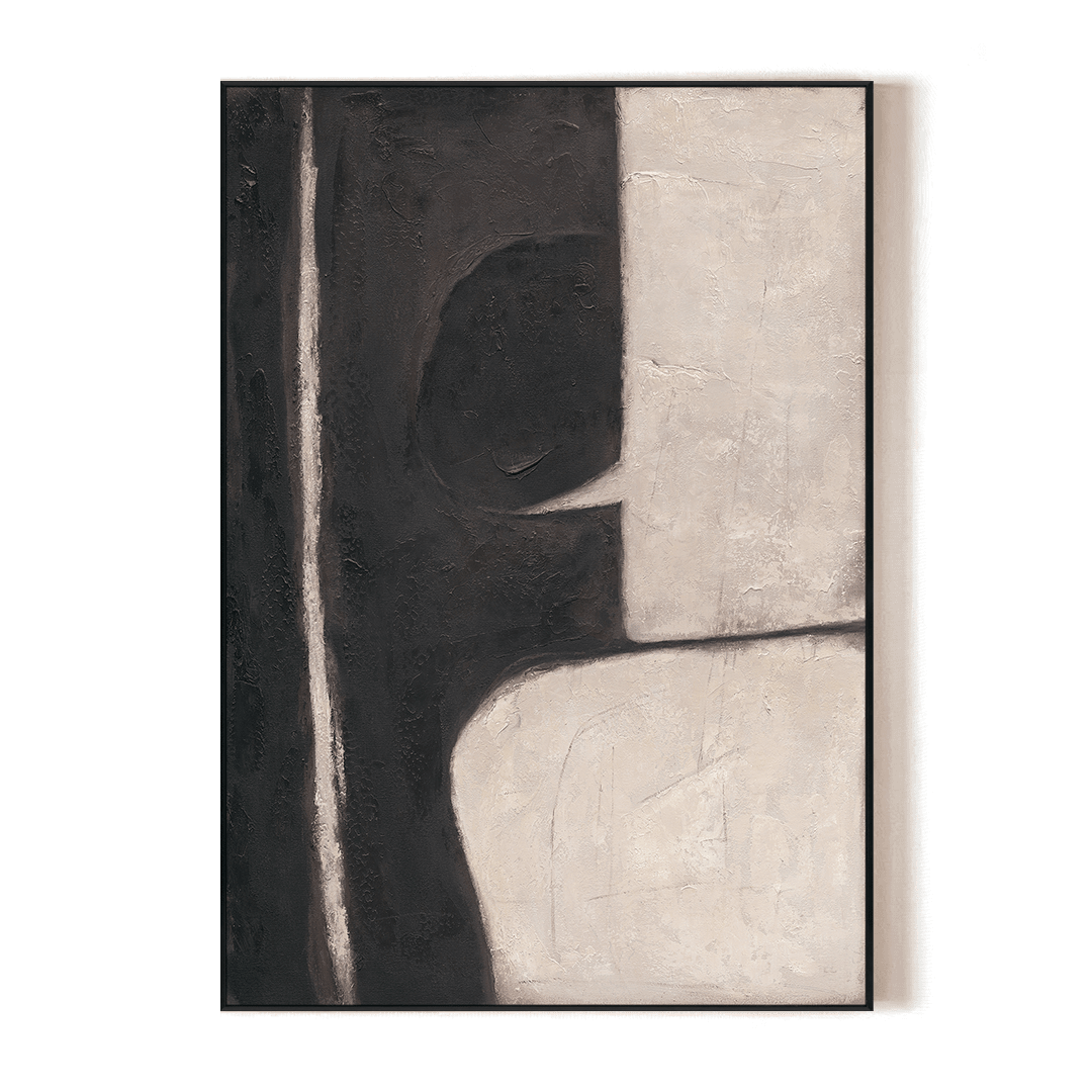 Monochrome Edge - Textured Abstract #R1016 Painting artwepaint 