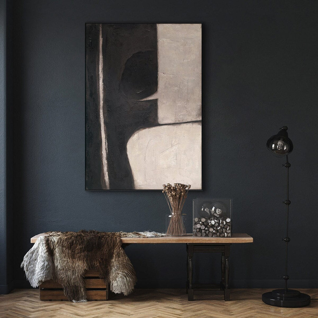 Monochrome Edge - Textured Abstract #R1016 Painting artwepaint 