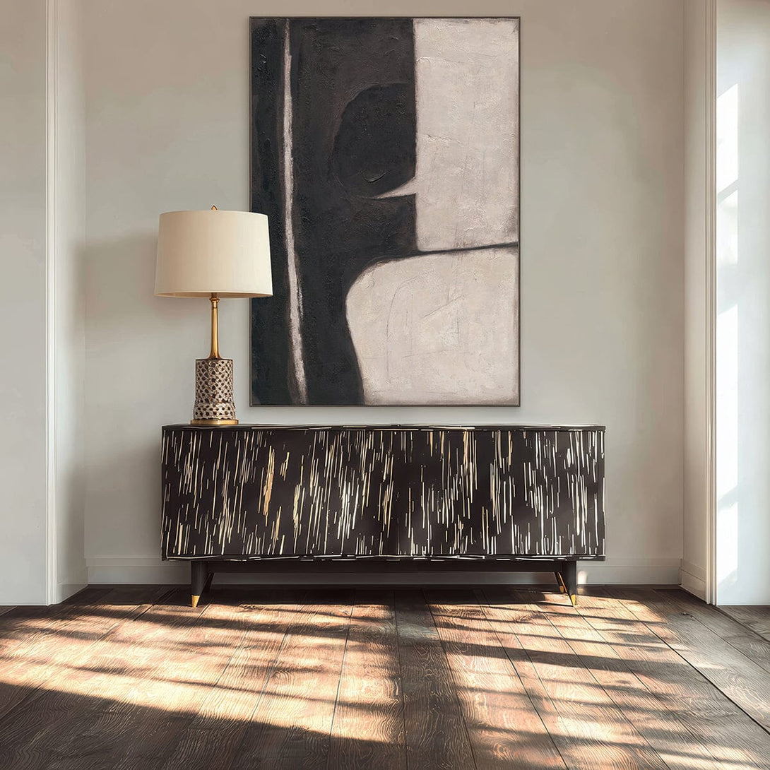 Monochrome Edge - Textured Abstract #R1016 Painting artwepaint 