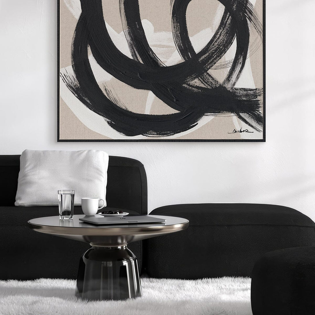 Monochrome Flow-Black Ink Abstract Painting#P5944 Painting artwepaint 