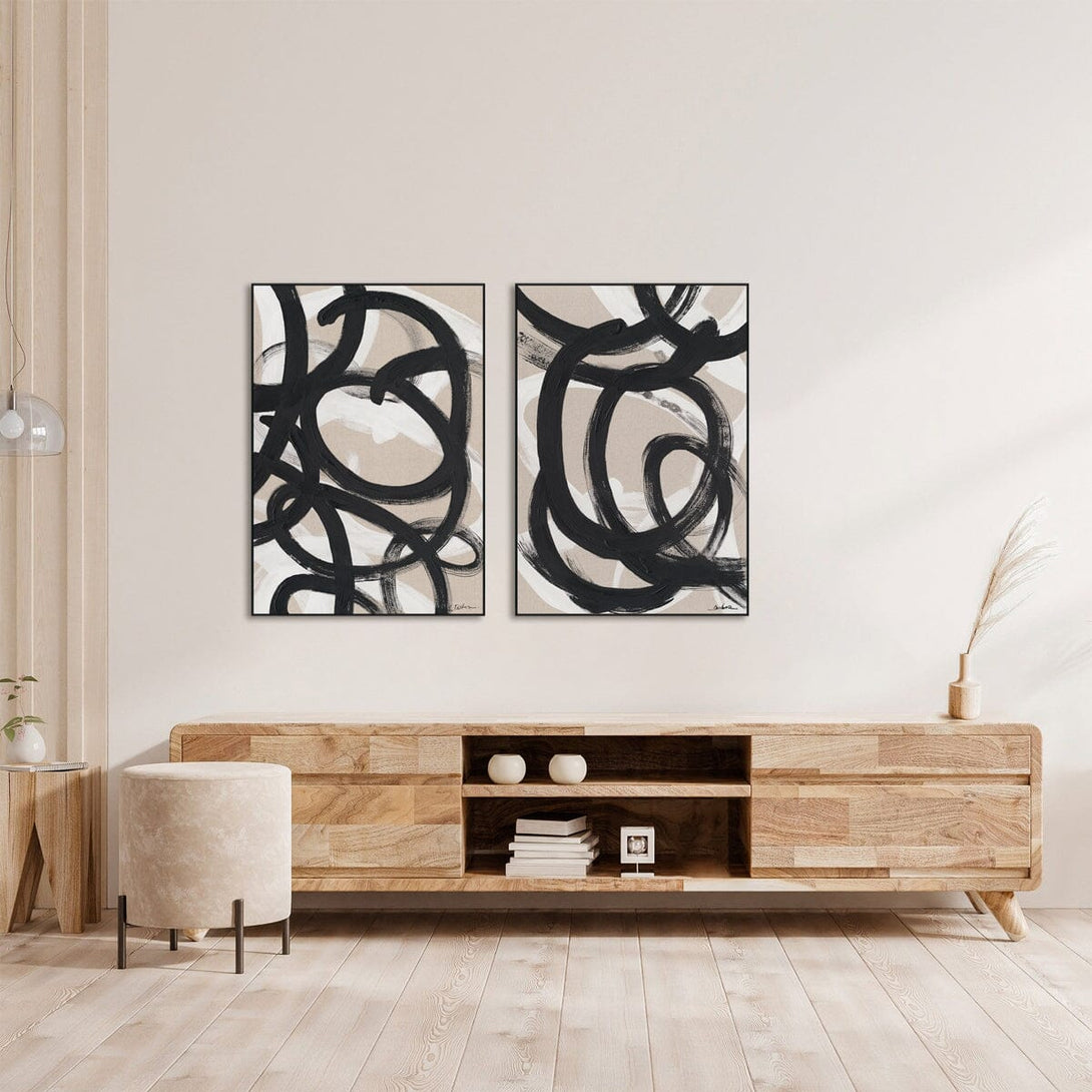 Monochrome Flow-Black Ink Abstract Painting#P5944 Painting artwepaint 