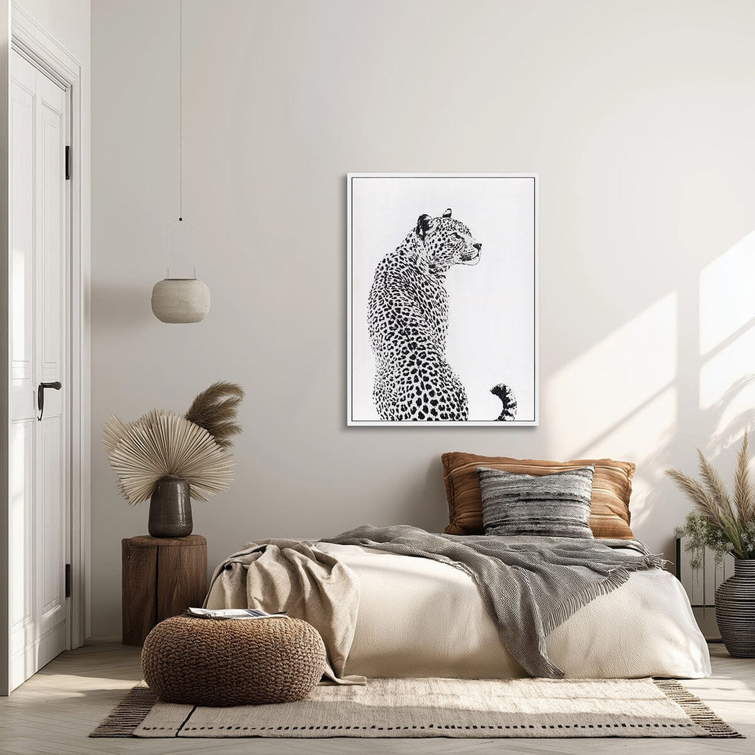 Monochrome Grace - Minimalist Cheetah Art #M4539 Painting artwepaint 
