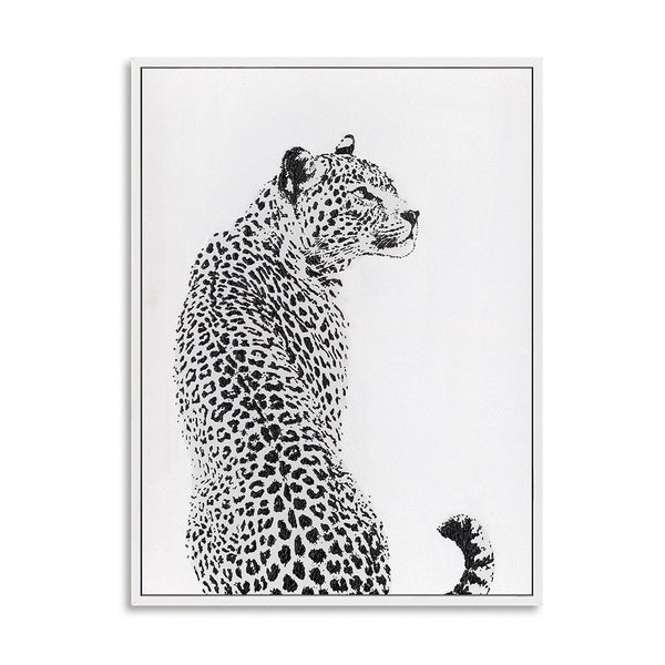 Monochrome Grace - Minimalist Cheetah Art #M4539 Painting artwepaint 