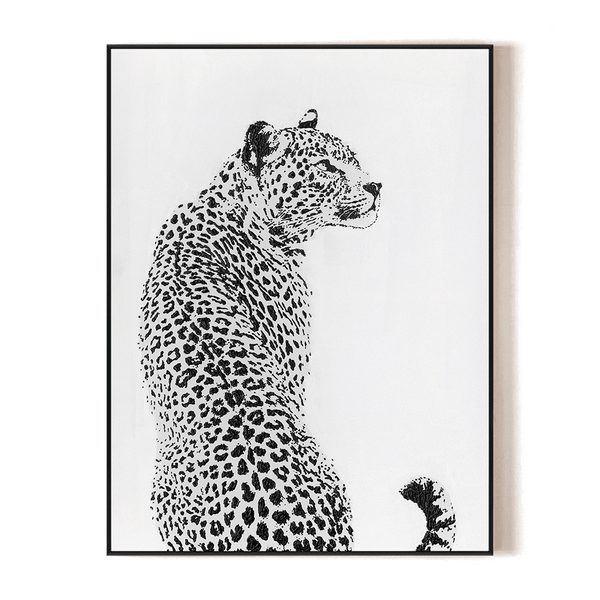 Monochrome Grace - Minimalist Cheetah Art #M4539 Painting artwepaint 