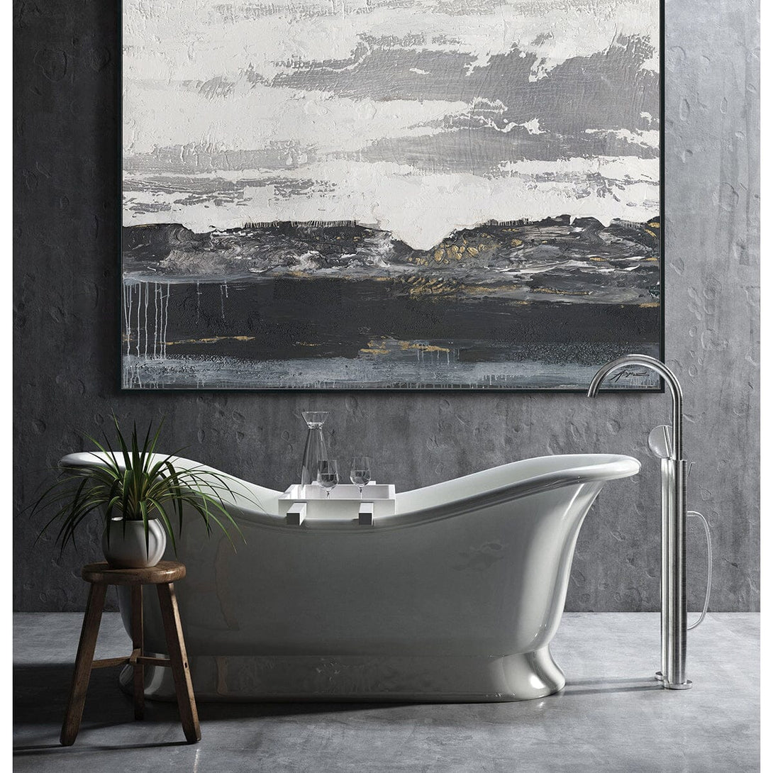 Monochrome Horizon-Black & White Abstract Painting #P6215 Painting artwepaint 