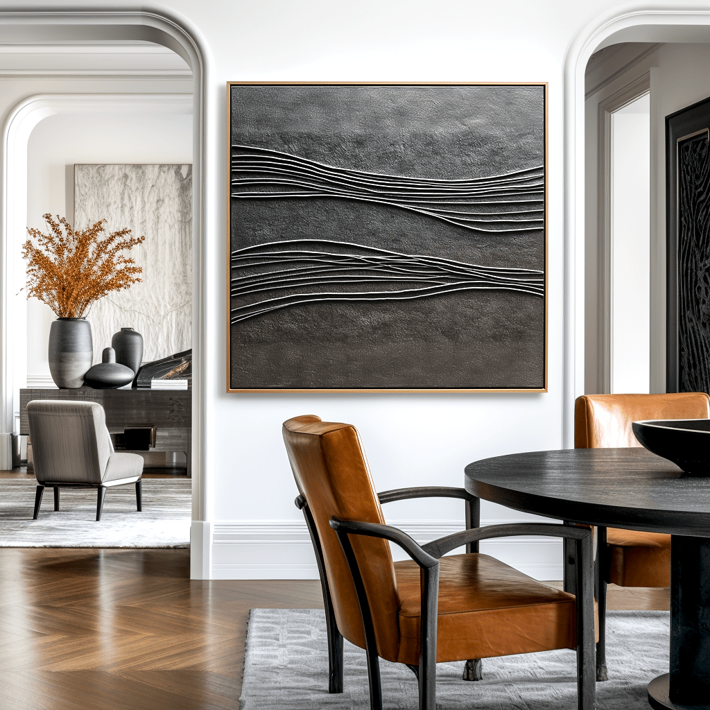 Monochrome Layers – Grey Neutral Textured Painting #93025 Painting artwepaint 