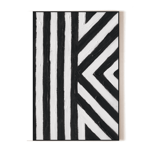 Monochrome Pulse - Black & White Abstract Painting#P4717 Painting artwepaint 
