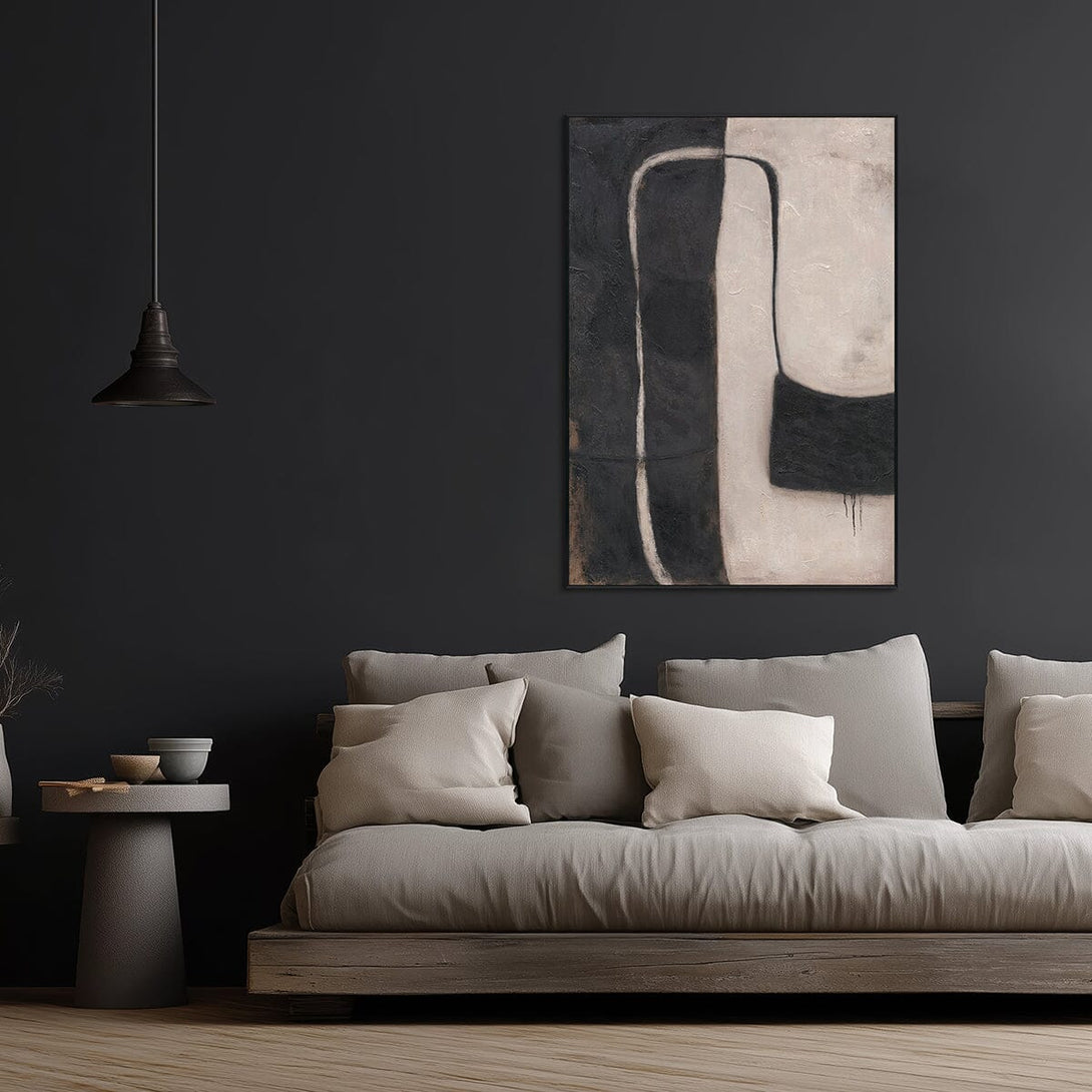 Monochrome Rhythm - Textured Abstract #R1017 Painting artwepaint 