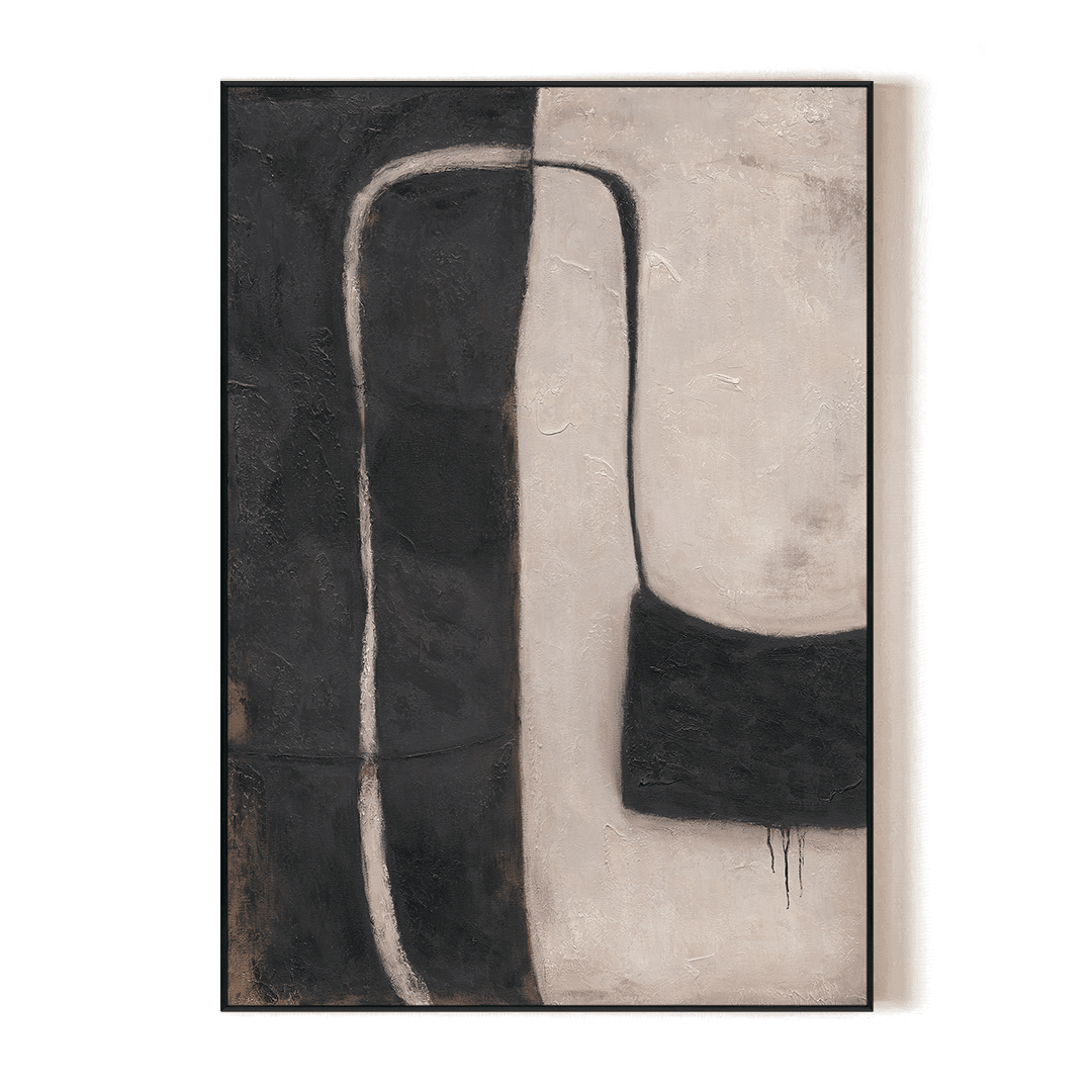 Monochrome Rhythm - Textured Abstract #R1017 Painting artwepaint 