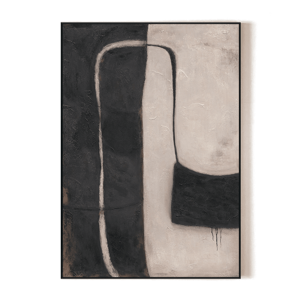 Monochrome Rhythm - Textured Abstract #R1017 Painting artwepaint 