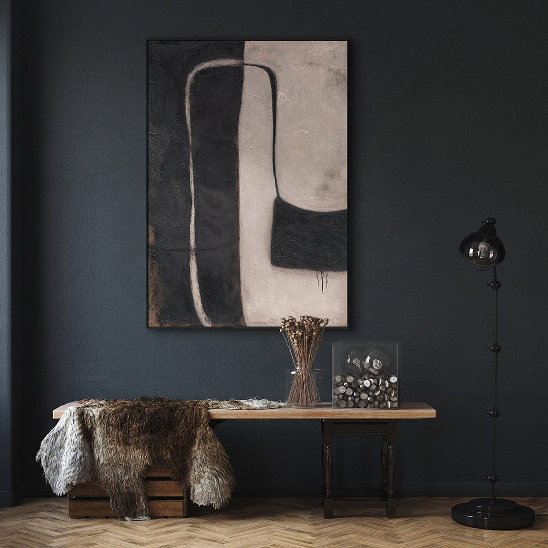 Monochrome Rhythm - Textured Abstract #R1017 Painting artwepaint 