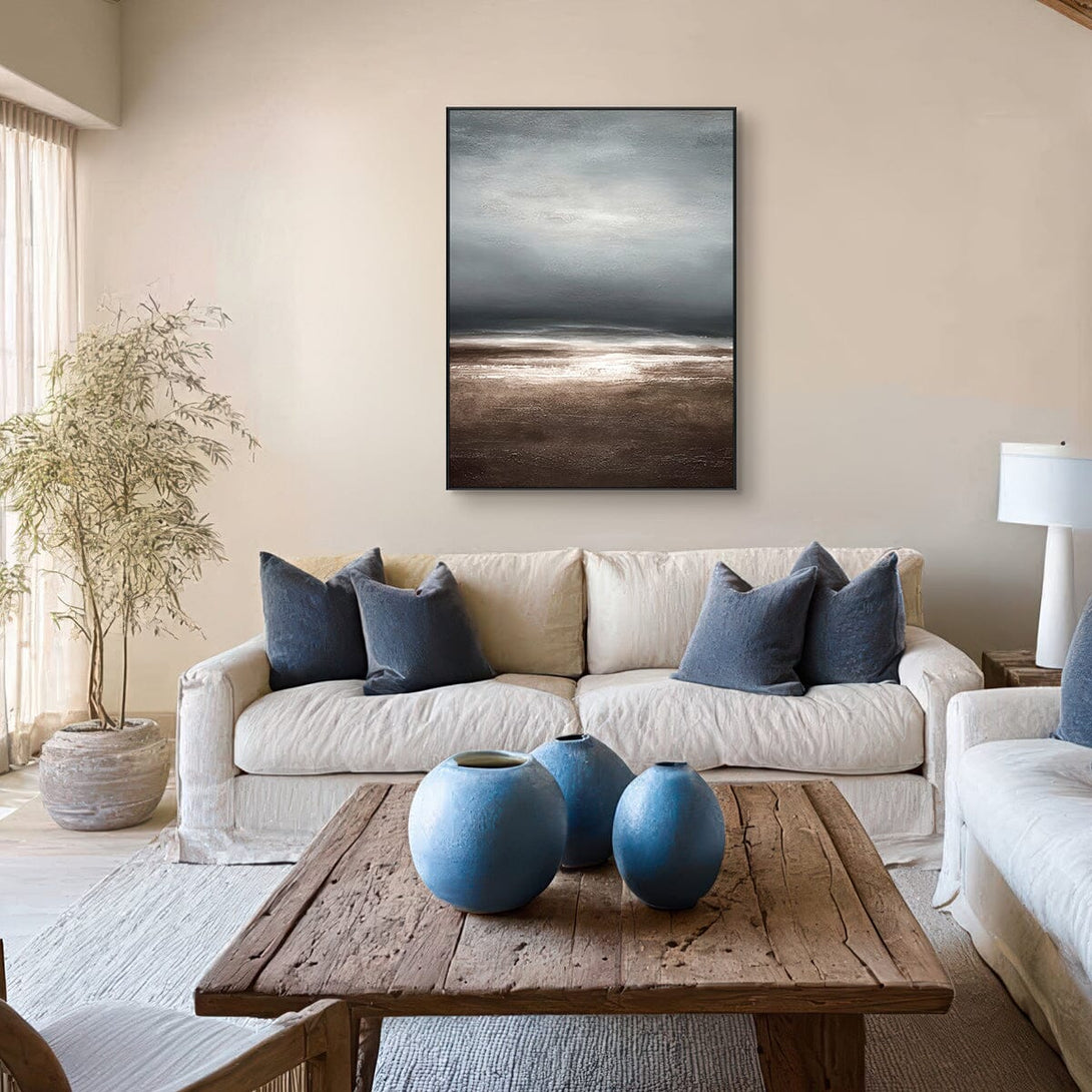 Moody Horizon-Seascape Abstract Painting #RIX1(417) Painting artwepaint 