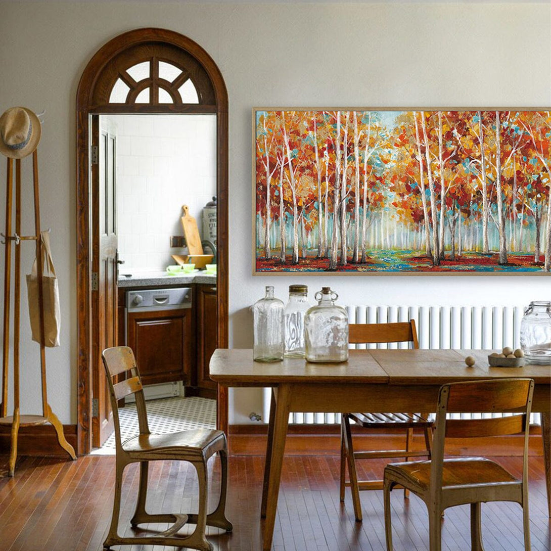Morning Glow - Abstract Autumn Forest#L0565 Painting artwepaint 