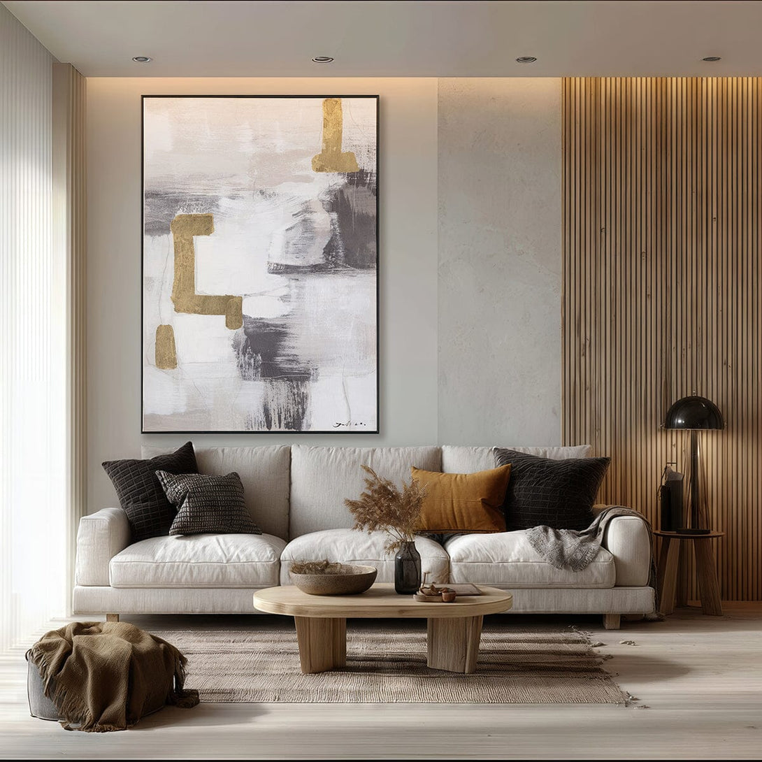 Morning Mist - Abstract Painting with Gold Accents#M6888 Painting artwepaint 